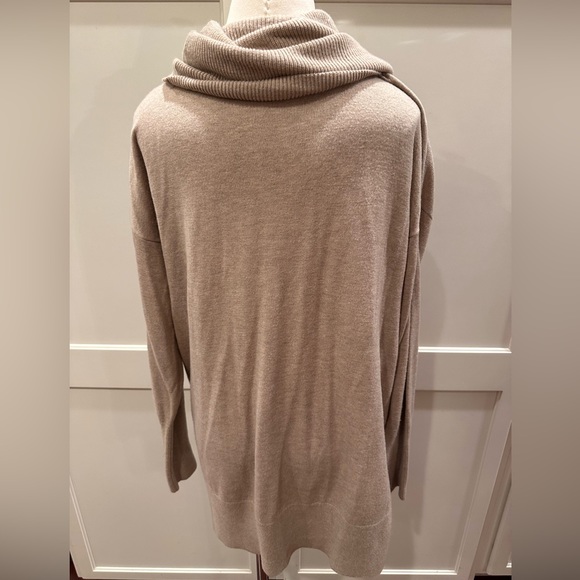 Loft, tan cowl neck sweater - Picture 2 of 4